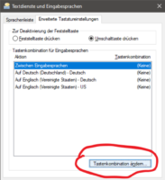Windows Textdienste Eingabesprachen